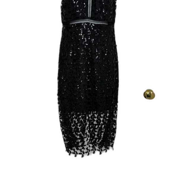 BARDOT BLACK LACE GEMMA HALTER COCKTAIL DRESS SIZE 6 SMALL - Picture 5 of 16